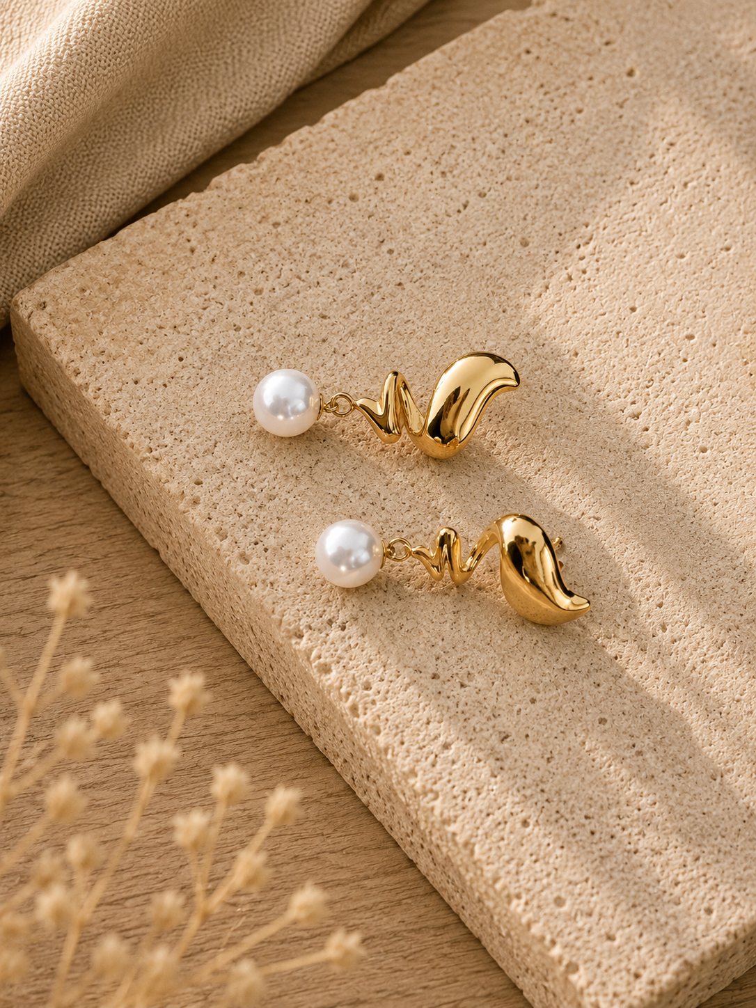 Twisted Pearl Earrings