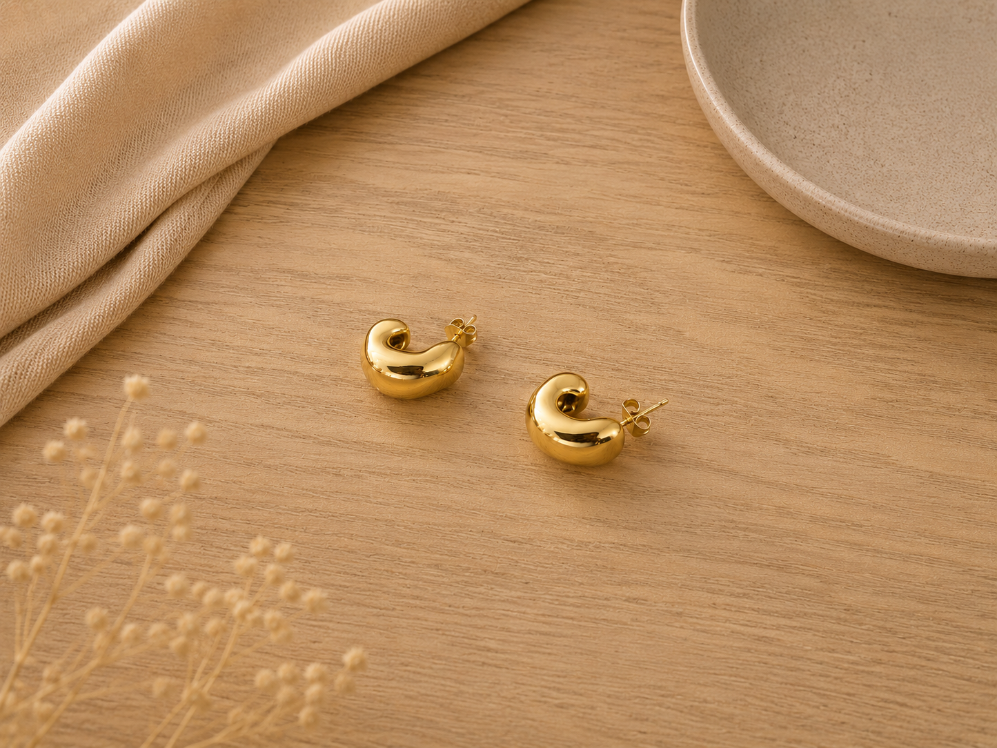 Asymmetric Beanie Earrings
