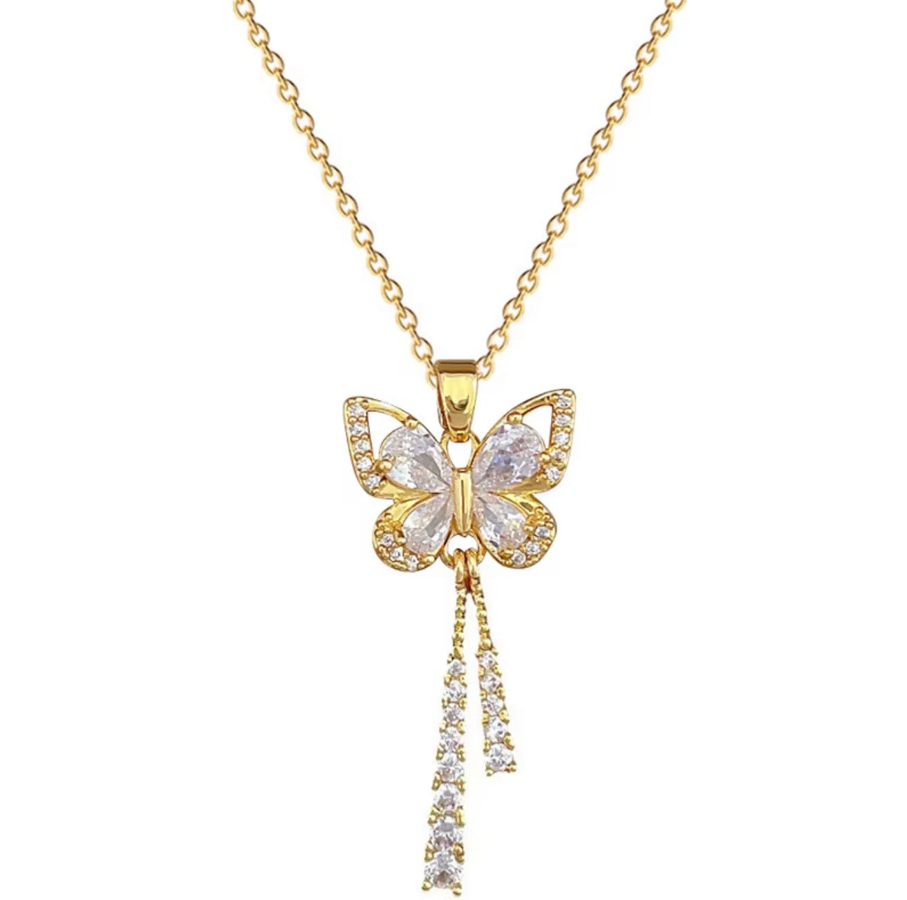 Dangling Butterfly Necklace