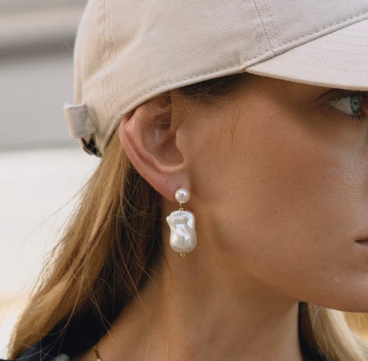 Double Pearl Earrings