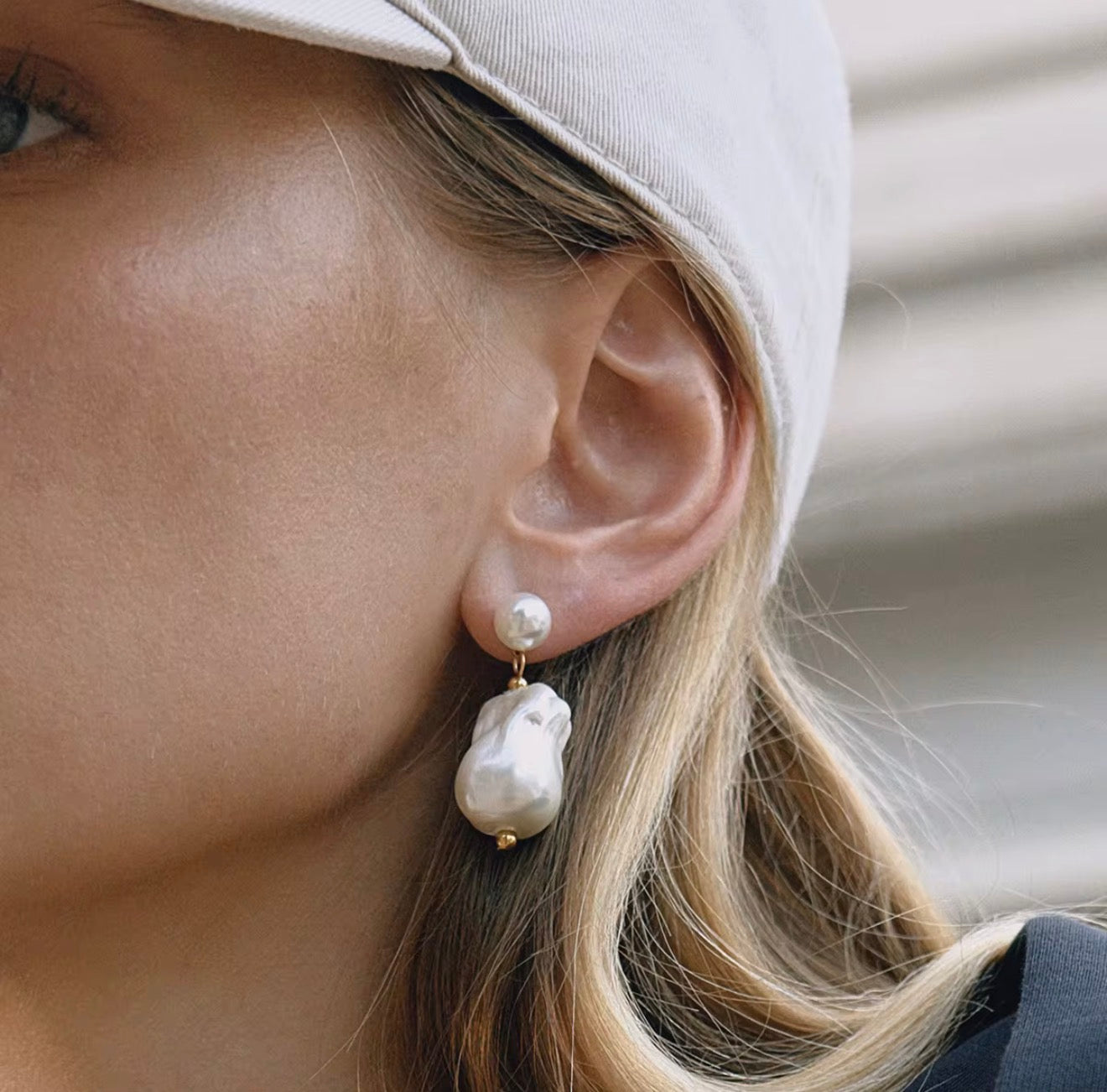 Double Pearl Earrings