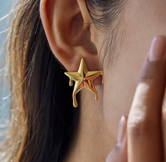 Melting Star Earring